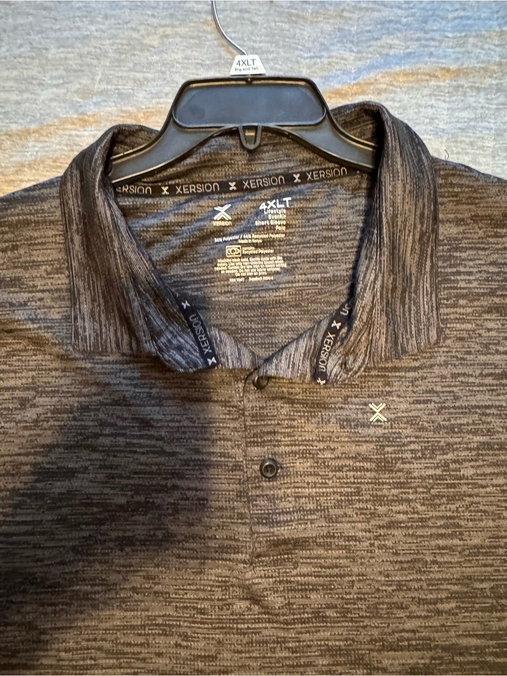 Xersion Men’s Heathered Charcoal Polo - Dark Gray